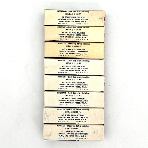 (EMPTY BOX) AC GM Fire Ring II Spark Plugs 44TS - 5613191 (NO PLUGS) - Picture 8 of 12